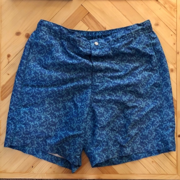 Southern Tide Other - Southern Tide Skipjack Blue Fish Print Swim Trunks